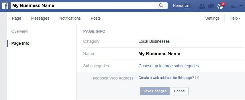 Facebook Web Address