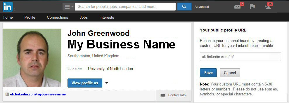 LinkedIn Web Address